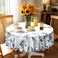 Eikione Kitchen Tablecloth 70 inch Round Boho Tablecloths Polyester Table Cloth for Party Restaurant Banquet Dining Buffet Table Picnic Decorations