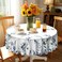 Eikione Kitchen Tablecloth 70 inch Round Boho Tablecloths Polyester Table Cloth for Party Restaurant Banquet Dining Buffet Table Picnic Decorations