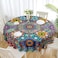Eikione Boho Round Tablecloth 70 Inch Bohemia Table Cloth Tablecloth Polyester Waterproof Stain Wrinkle Free Indoor and Outdoor Round Table Cover