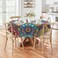 Eikione Boho Round Tablecloth 70 Inch Bohemia Table Cloth Tablecloth Polyester Waterproof Stain Wrinkle Free Indoor and Outdoor Round Table Cover