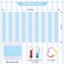 Kesfey 3 Packs Light Blue and White Striped Table Cloth 54 x 108 Inches Bluey Stripe Table Cover Disposable Plastic Beach Tablecloths Waterproof Rectangle Picnic Tablecover for Pool Birthday Party