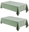 Veblandy 2 Pack Rectangle Tablecloth 60x120 inch Water Resistant Wrinkle Free Linen Textured Table Cloth Washable Decorative Fabric Table Cover for Dining Party and Camping Sage Green