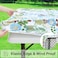 misaya Rectangle Vinyl Tablecloth Fitted Table Cover 100 Waterproof Elastic Edge Flannel Backing Table Cloth Fit 6 Foot Folding Tables for Picnic Outdoor Leaves 30x72 inch