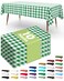 Pureegg Premium Use and Throw Table Covers 10 Pack 54x108 Inch Black for Rectangular Tables Green Plaid