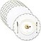Gandeer Set of 6 Round Placemats 15 Inch Cotton Scalloped Embroidery Placemat Washable Double Layered Rustic Dinner Table Mat Decor Fabric for Hotel Restaurant KitchenWhiteGreenClassic