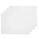 Solino Home White Cotton Linen Placemats Set of 4 Dining Table Mats for Indoors Outdoors Machine Washable Placemats 14 x 19 Inch for Summer Decor 4th of July Dru