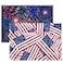 Iconikal 22Count Patriotic Disposable Paper Placemats 2Sided Reversible American Flag Fireworks 14x10 Inch for 4th of July Parties