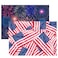 Iconikal 22Count Patriotic Disposable Paper Placemats 2Sided Reversible American Flag Fireworks 14x10 Inch for 4th of July Parties