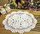 Phantomon Handmade Crochet Cotton Lace Placemats Doilies Cloth Crochet Coasters Pack of 4 Oval Shape White 12 x 17 inch White