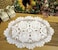 Phantomon Handmade Crochet Cotton Lace Placemats Doilies Cloth Crochet Coasters Pack of 4 Oval Shape White 12 x 17 inch White