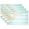Wamika Sea Shell Beach Placemat Set of 6 Table Mat Summer Starfish Board Table Mats Placemats 12x18 in for Dining Home Kitchen Decor Indoor