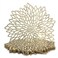 OCCASIONS FINEST PLASTIC TABLEWARE Occasions 10 Pack Gold Placemats Round 15 Inch Reusable Pressed Vinyl Metallic Leaf Wipeable Heat Resistant NonSlip Charger Plates for Wedding Party Dinner Holiday T