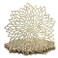 OCCASIONS FINEST PLASTIC TABLEWARE Occasions 10 Pack Gold Placemats Round 15 Inch Reusable Pressed Vinyl Metallic Leaf Wipeable Heat Resistant NonSlip Charger Plates for Wedding Party Dinner Holiday T