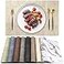 LANDVIEW Leather Heat Resistant Placemats Set of 6 Waterproof Wipeable Washable PU Table MatsEasy to Clean AntiSlip 6 Light Brown