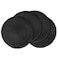 AHHFSMEI Round Placemats Set of 4 Heat Resistant Washable NonSlip Woven Braided Table Mats for Dining Table Kitchen Home Decor Black4