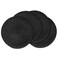 AHHFSMEI Round Placemats Set of 4 Heat Resistant Washable NonSlip Woven Braided Table Mats for Dining Table Kitchen Home Decor Black4
