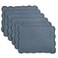 HOMBYS Quilted Placemats Set of 6 Washable13x18 inches Rectangular Placemats for Kitchen Table100 Cotton Fabric Rectangular Table Mats Blue