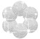MochaDD Silver Placemats Silver Glitter Sparkle Placemats Set of 6 Sparkle Table Mats 154 inch for Holiday Party Wedding