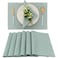 Spring Garden Home Teal Fabric Placemats Set of 6 Boho Farmhouse Cloth Washable Plate Mats for Kitchen Dining Tables 13x19 inch