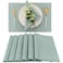 Spring Garden Home Teal Fabric Placemats Set of 6 Boho Farmhouse Cloth Washable Plate Mats for Kitchen Dining Tables 13x19 inch