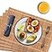 NETEHA Natural Bamboo Placemat4 Pack Set of Wooden Square Placemats Suitable for NonSlip and Resistant Bamboo Table Placemats in Restaurants and Kitchen