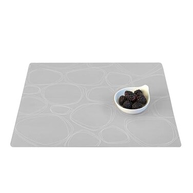 MODERN-TWIST moderntwist 100 Plastic Free Silicone Tabletop Dining Decoration Modern Design Placemat Rectangle White