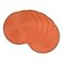 DII Classic Woven Tabletop Collection IndoorOutdoor Placemat Set Round 15 Diameter Orange 6 Piece