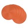 DII Classic Woven Tabletop Collection IndoorOutdoor Placemat Set Round 15 Diameter Orange 6 Piece