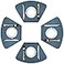 WAZAIGUR Wedge Placemats for Round Table Set of 4 Woven Vinyl Washable Placemat for Dining Table Heat Resistant Durablity Table MatsBlue