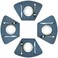 WAZAIGUR Wedge Placemats for Round Table Set of 4 Woven Vinyl Washable Placemat for Dining Table Heat Resistant Durablity Table MatsBlue