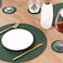 Jovono Set of 6 Faux Leather Round Placemats and Coasters Disko Table Mats and Drink Spills Coasters Easy to Clean Double Stitched for Kitchen Dining Table Diameter 13 and 39