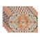 Artoid Mode Boho Placemats Set of 4 Daily Orange Teal Flowes Bohemia Table Mats for Home Party Dining Decoration 12x18 Inch