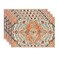Artoid Mode Boho Placemats Set of 4 Daily Orange Teal Flowes Bohemia Table Mats for Home Party Dining Decoration 12x18 Inch
