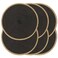 Noctiflorous Braided Round Placemats Set of 6 15 Inch Woven Table Mats NonSlip Washable Thin Edge Place Mats for Kitchen Dining Table Decor Black 6