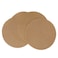 SHACOS Round Placemats Set of 4 Woven Braided Kitchen Table Placemats 15 inch Round Place Mats Washable Table Mats Indoor Outdoor Brown