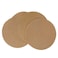 SHACOS Round Placemats Set of 4 Woven Braided Kitchen Table Placemats 15 inch Round Place Mats Washable Table Mats Indoor Outdoor Brown