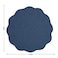 HOMBYS Quilted Placemats Set of 6 Washable Round Placemats for Kitchen Table100 Cotton Fabric 14 Inch Round Table Mats Cotton Fabric with Microfiber Filling 14x14 Sapphire Blue