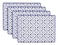KAF Home Cork Placemats 16 x 12Inch Set of 4 Chateau Blue Mediterranean Tile