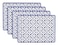 KAF Home Cork Placemats 16 x 12Inch Set of 4 Chateau Blue Mediterranean Tile