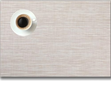 onebento Placemats Set of 4 Easy Clean Woven Vinyl Placemats for Dining Table IndoorOutdoor Place Mats Washable PVC Table MatsBeige