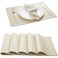 DOLOPL Placemats Set of 617x118 Faux Leather Heat Resistant Table Placemat for Dining Table Protection Waterproof Wipeable Washable Kitchen Table Mats for DiningPartyBBQHolidayBeige