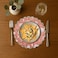 Ridhi Dark Salmon Boho Round Place Mat Double Layer Floral Cotton Washable Placemats 15 Round Embroidery Block Print Table Mat Pack of 415 Inch Round