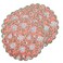 Ridhi Dark Salmon Boho Round Place Mat Double Layer Floral Cotton Washable Placemats 15 Round Embroidery Block Print Table Mat Pack of 415 Inch Round