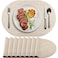BARTHKIT Placemats for Dining Table Set of 8 NonSlip Heat Resistant Oval Leather Placemat Double Layer Waterproof Table Mats Easy to Clean for Kitchen Dining Room Coffee Office Table Beige