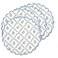 Ridhi Powder Blue Boho Round Place Mat Double Layer Floral Cotton Washable Placemats 15 Round Embroidery Block Print Table Mat Pack of 415 Inch Round