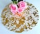 Sunlunckystar Disposable Gold Placemats Set of 100 Metallic Thin Round 13 Inch Gold Doilies Mesh Pressed Fall Table Placemates 100 Pack Charger Plates for Wedding Birthday Party