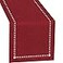 Grelucgo Super Long Handmade Hemstitched Polyester Rectangle Table Runners Cranberry 14x144 inch