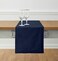 Solino Home Navy Blue Table Runner 108 Inches Long Cotton Linen Hemstitch 14 x 108 Inch Table Runner for Dining Summer 4th of July