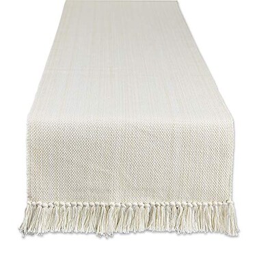 DII Variegated Tabletop Collection Table Runner3x108 OffWhite