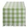 DII Heavyweight Fringed Check Tabletop Collection Table Runner 14x72 Bright Green